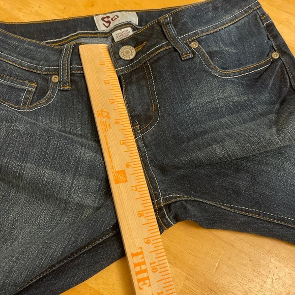 So womens bootcut jeans sz 5 mid rise flip pocket dark wash cowgirl rodeo Y2K - Picture 11 of 12
